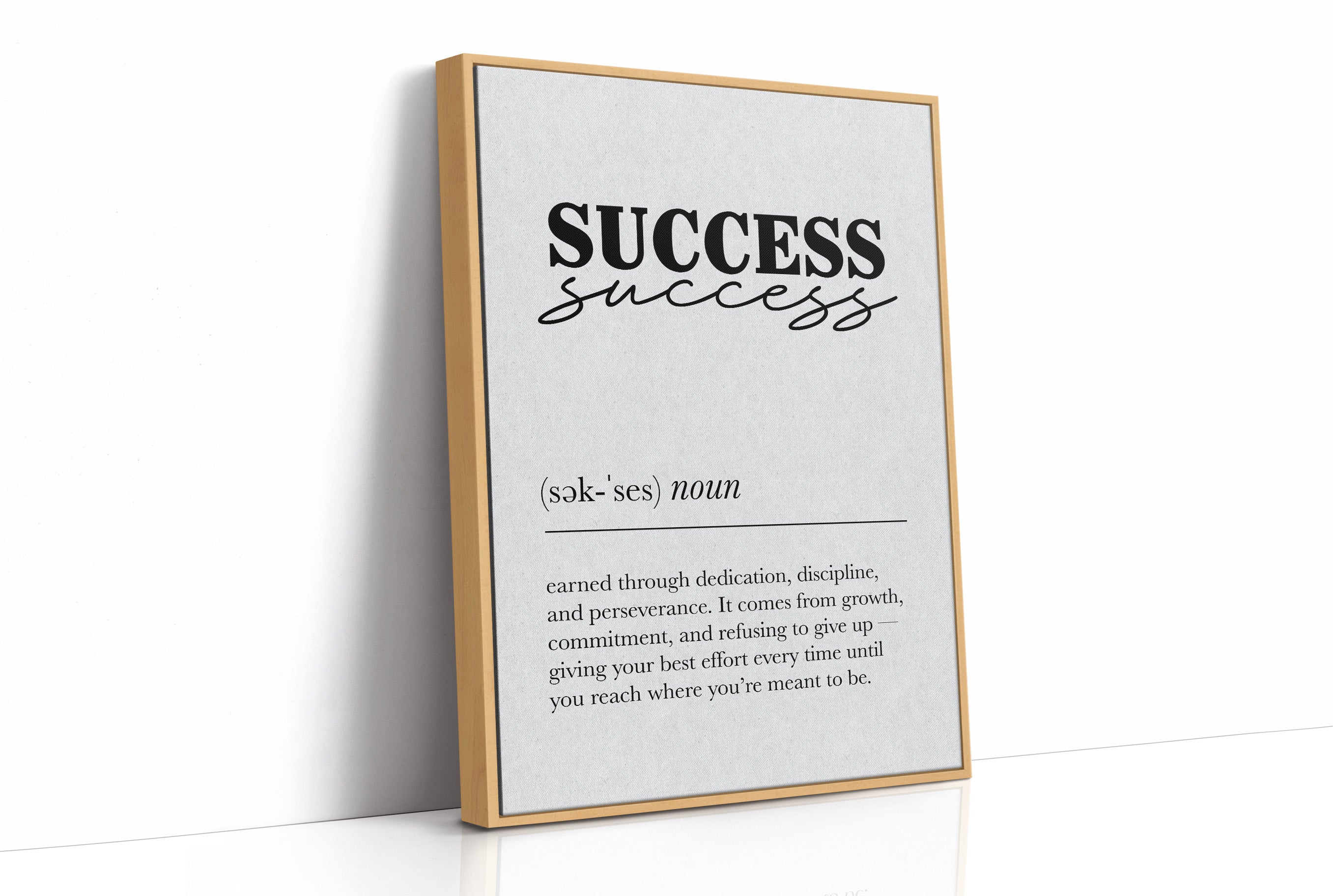 Success Definition Minimalist Typography Print