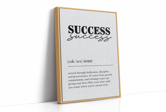 Success Definition Minimalist Typography Print