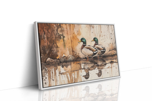 Autumn Pond Companions Stand Watch