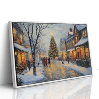 Snow Falls On Christmas Square