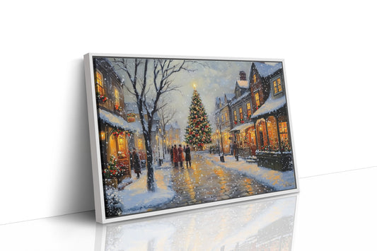 Snow Falls On Christmas Square