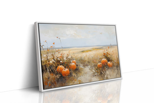 Pumpkins Rest In Golden Fields