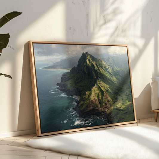 Emerald Peaks Touch Pacific Skies
