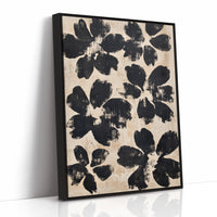 Japanese Ink Floral Print – Bold Brushstroke Blossom Wall Art