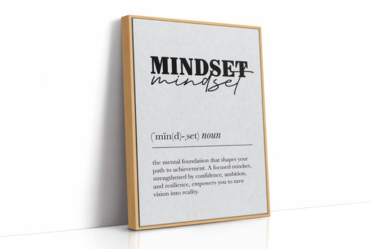 Mindset Definition Minimalist Typography Print