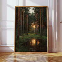 Sunset Embrace Among the Pines