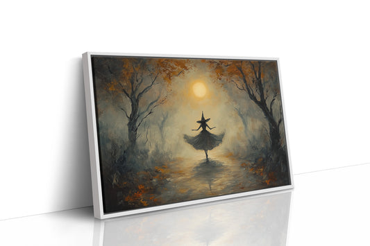 Moonlit Dance Through Autumn's Path
