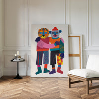 Embrace of Colorful Companionship