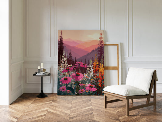 Sunset Serenade Over Wild Blooms