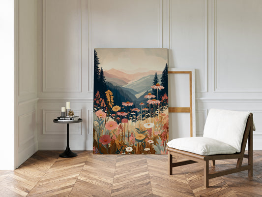 Fields Where Mountains Embrace Light