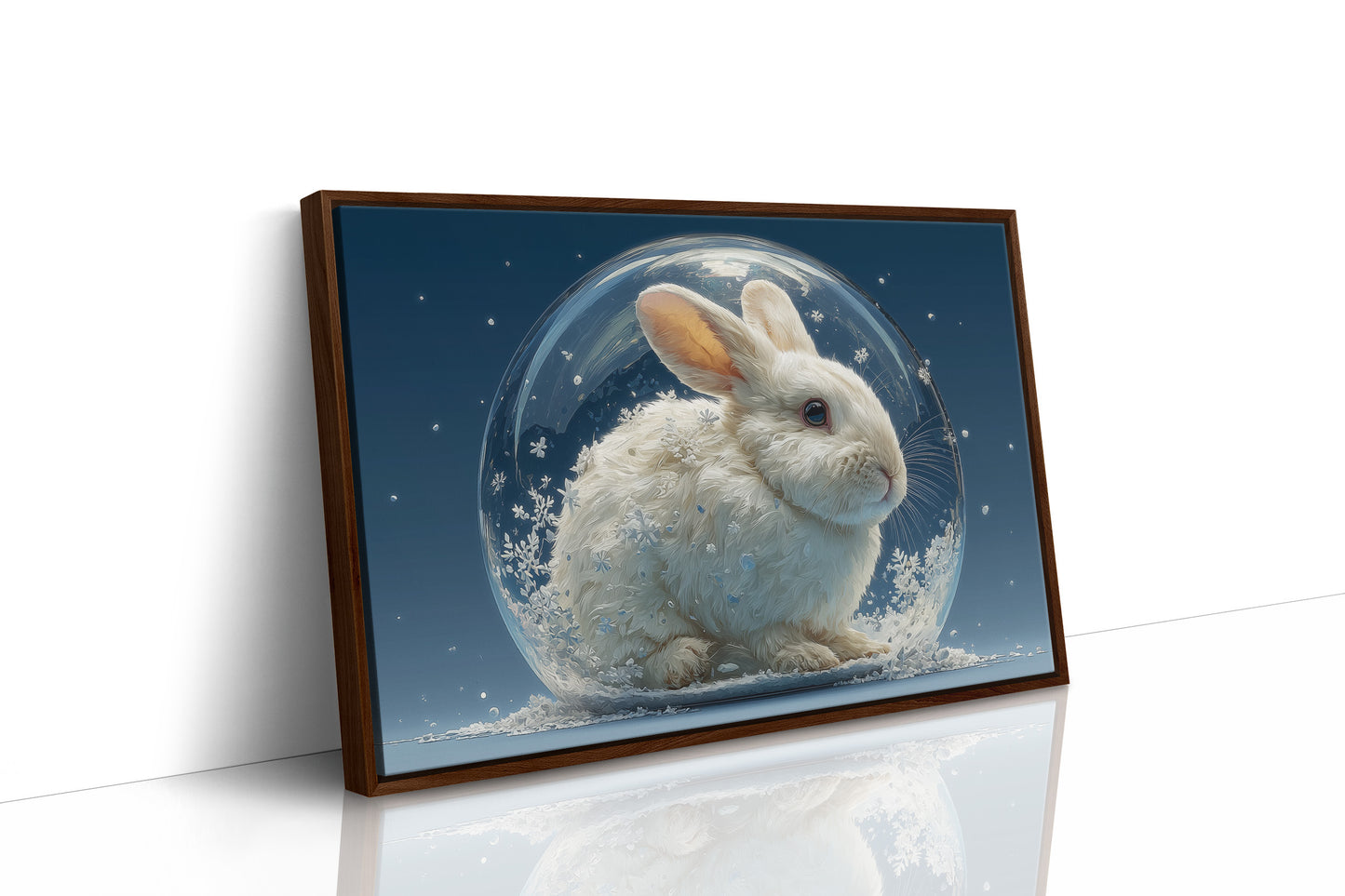 Rabbit Inside a Snow Globe
