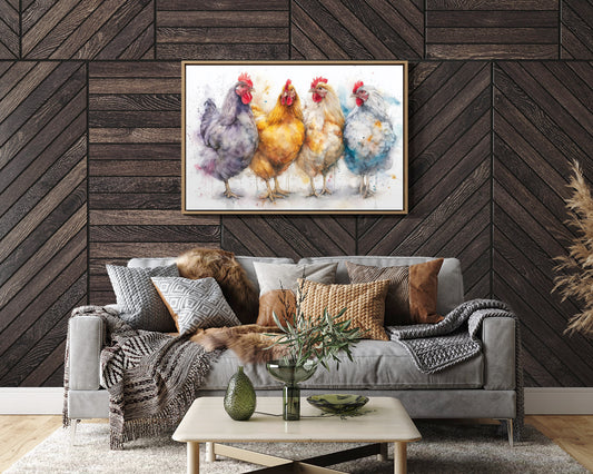 Four Feathered Friends Strolling Together
