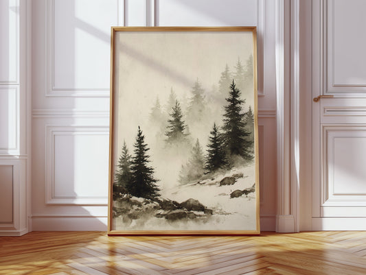 Mist Over Timeless Pines