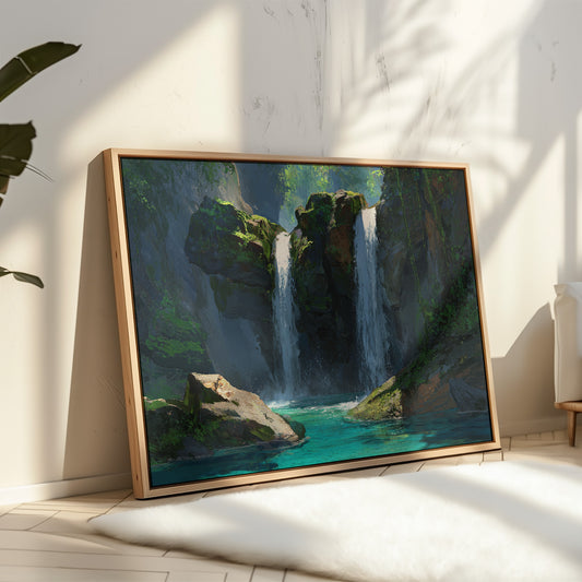 Sacred Waters Dance Between Cliffs