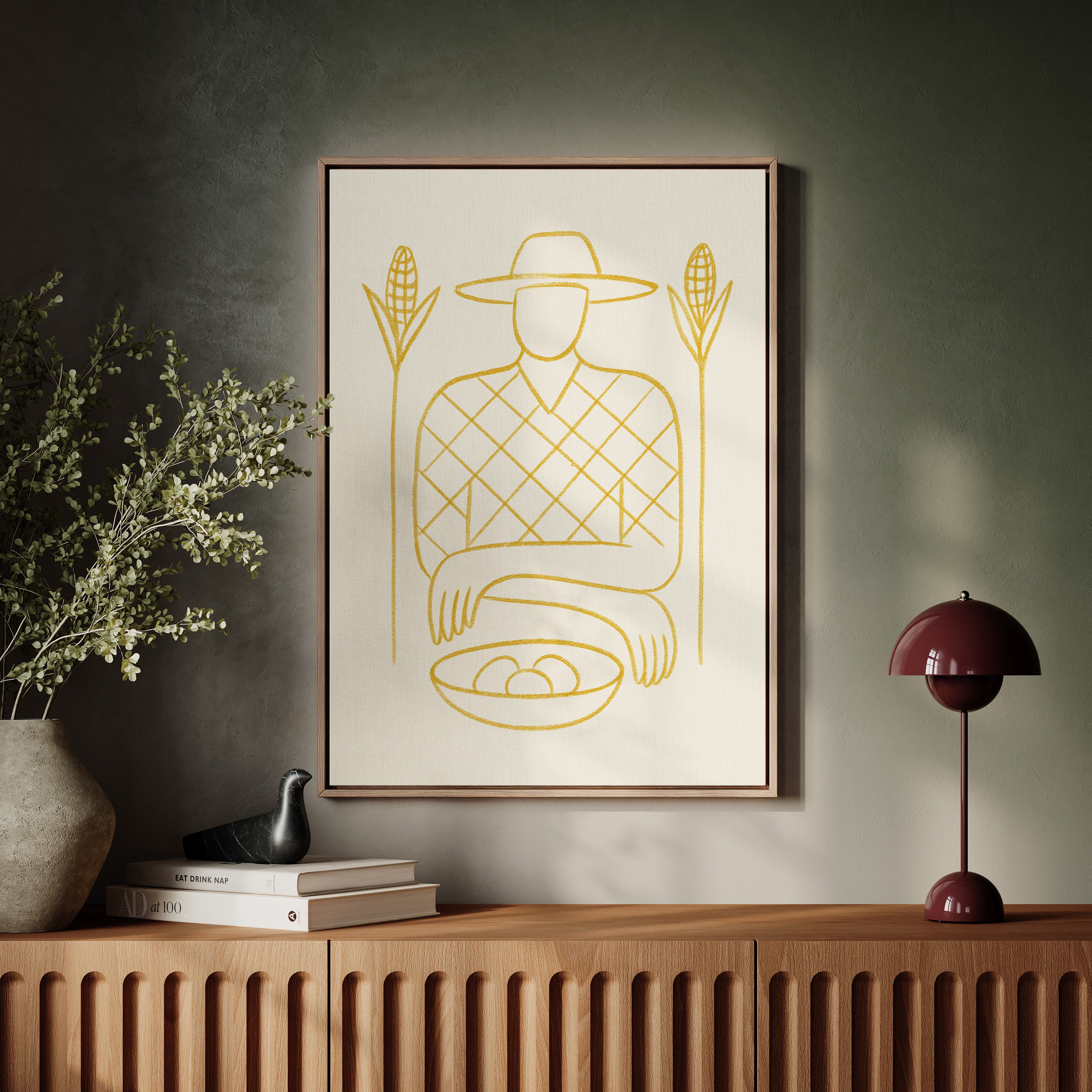Golden Harvest In Simple Lines