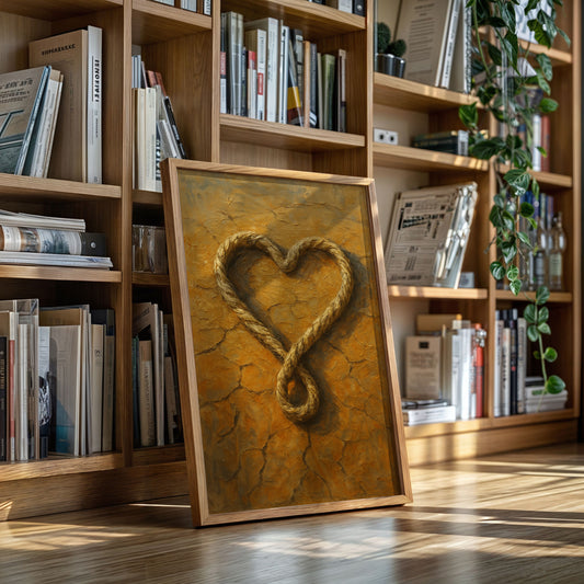 Lassoed Heart Western Rope Art