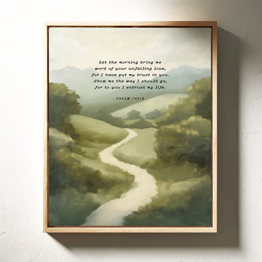 Guided Morning Path Psalm 143:8 Art Print