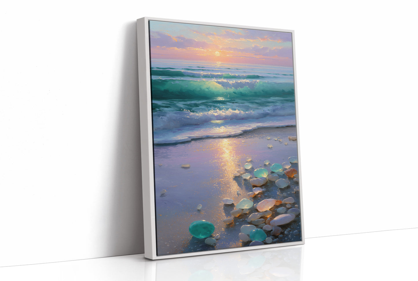 Sea Glass Catches The Rising Sun