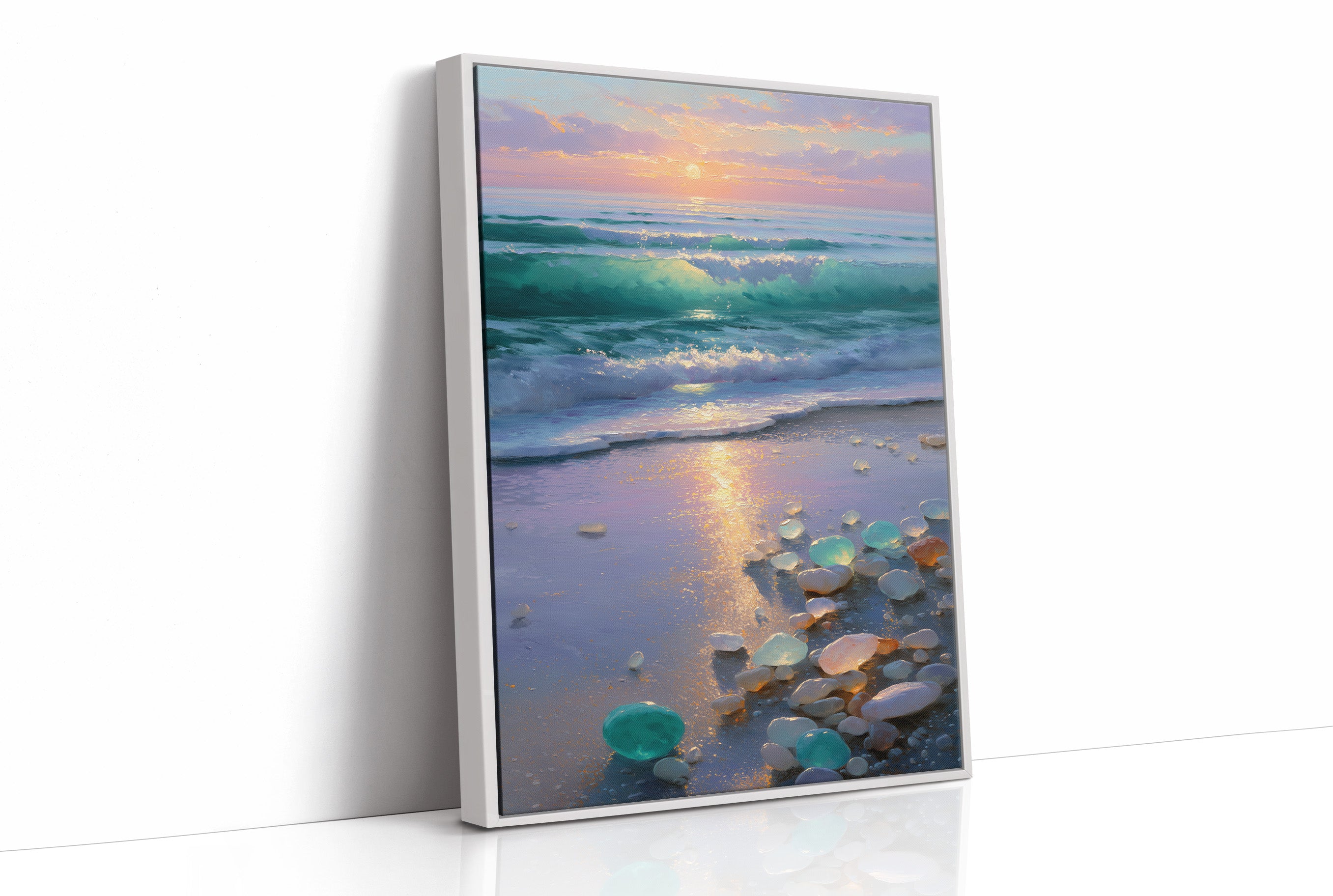 Sea Glass Catches The Rising Sun