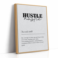 Hustle Definition Minimalist Typography Print