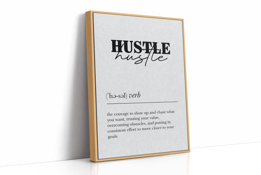 Hustle Definition Minimalist Typography Print