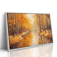 Autumn River Carries Golden Stories