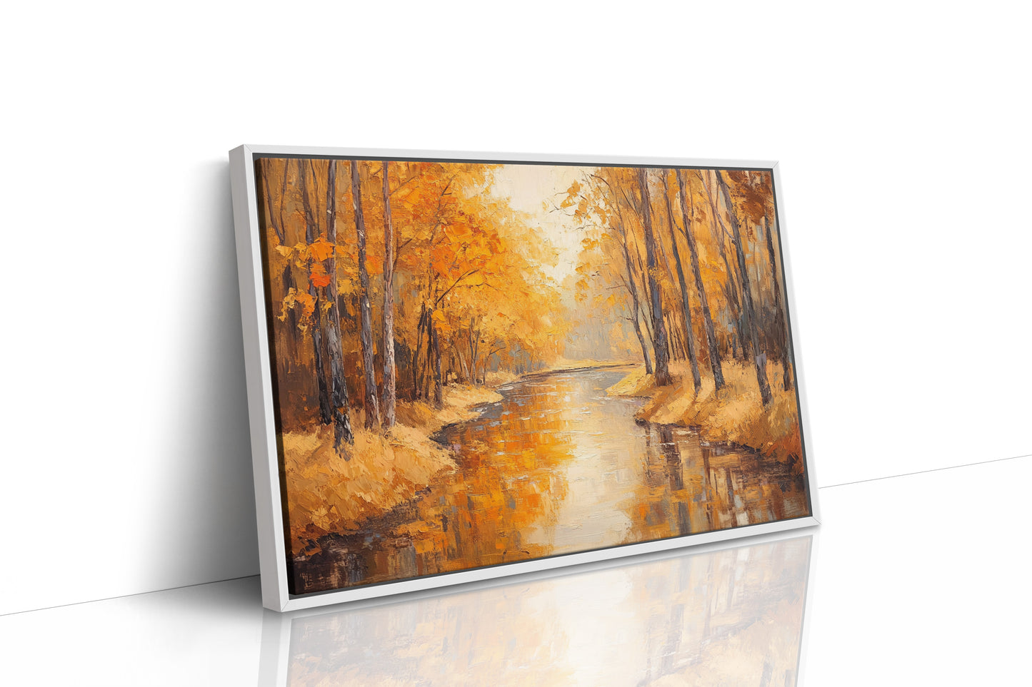 Autumn River Carries Golden Stories