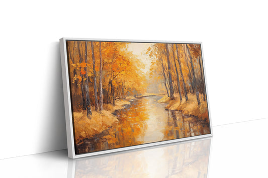 Autumn River Carries Golden Stories