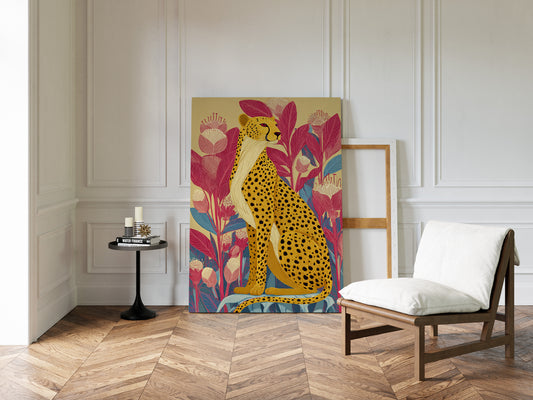 Elegance Among Vibrant Blooms