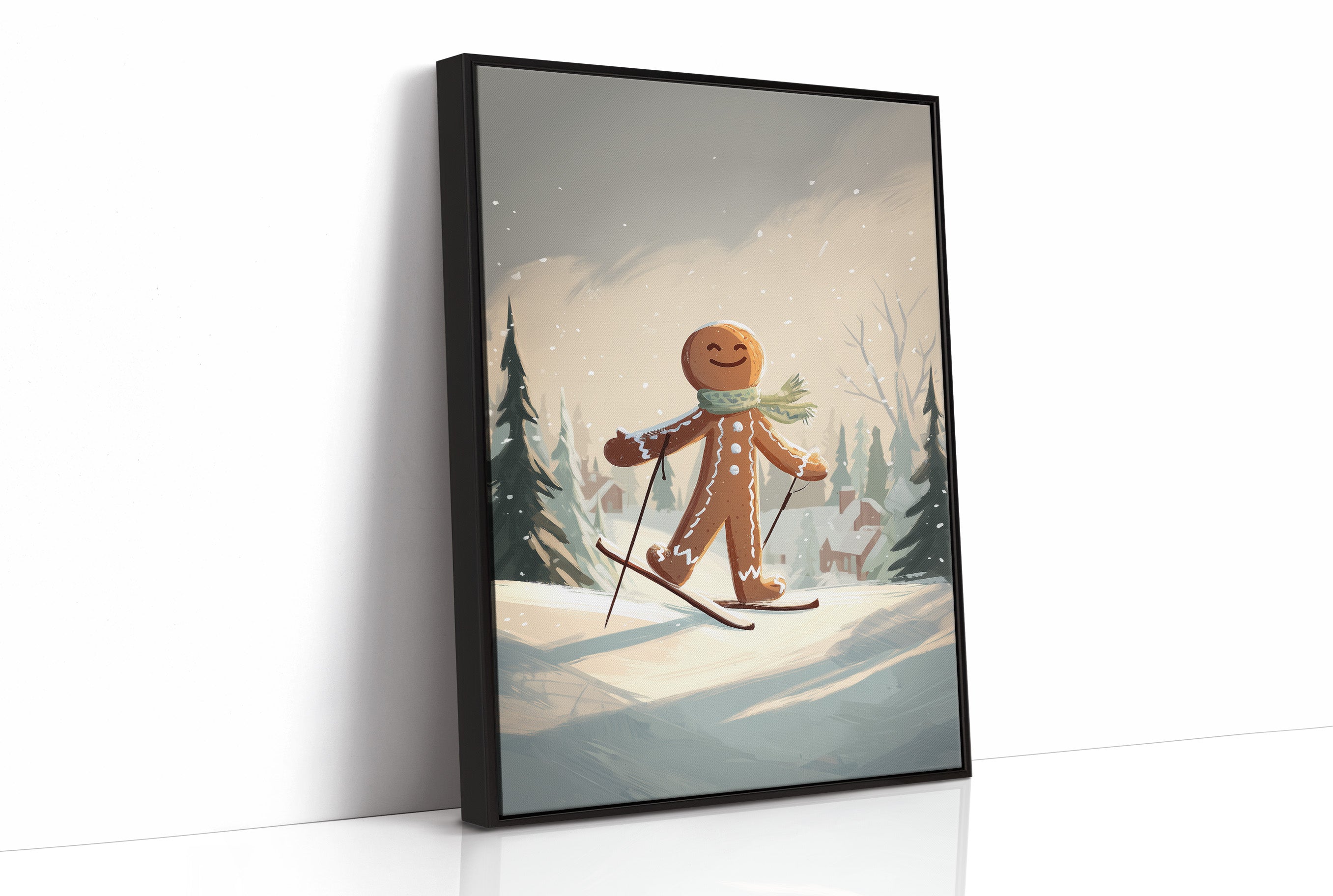 Gingerbread Skier Finds Fresh Powder