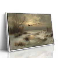 Winter Magic Crosses Moonlit Stream