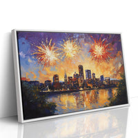 City Lights Dance With Fireworks Above