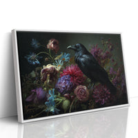 Raven's Tale Among Velvet Blooms