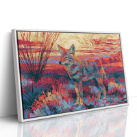 Coyote at Sundown, Fauvist Desert