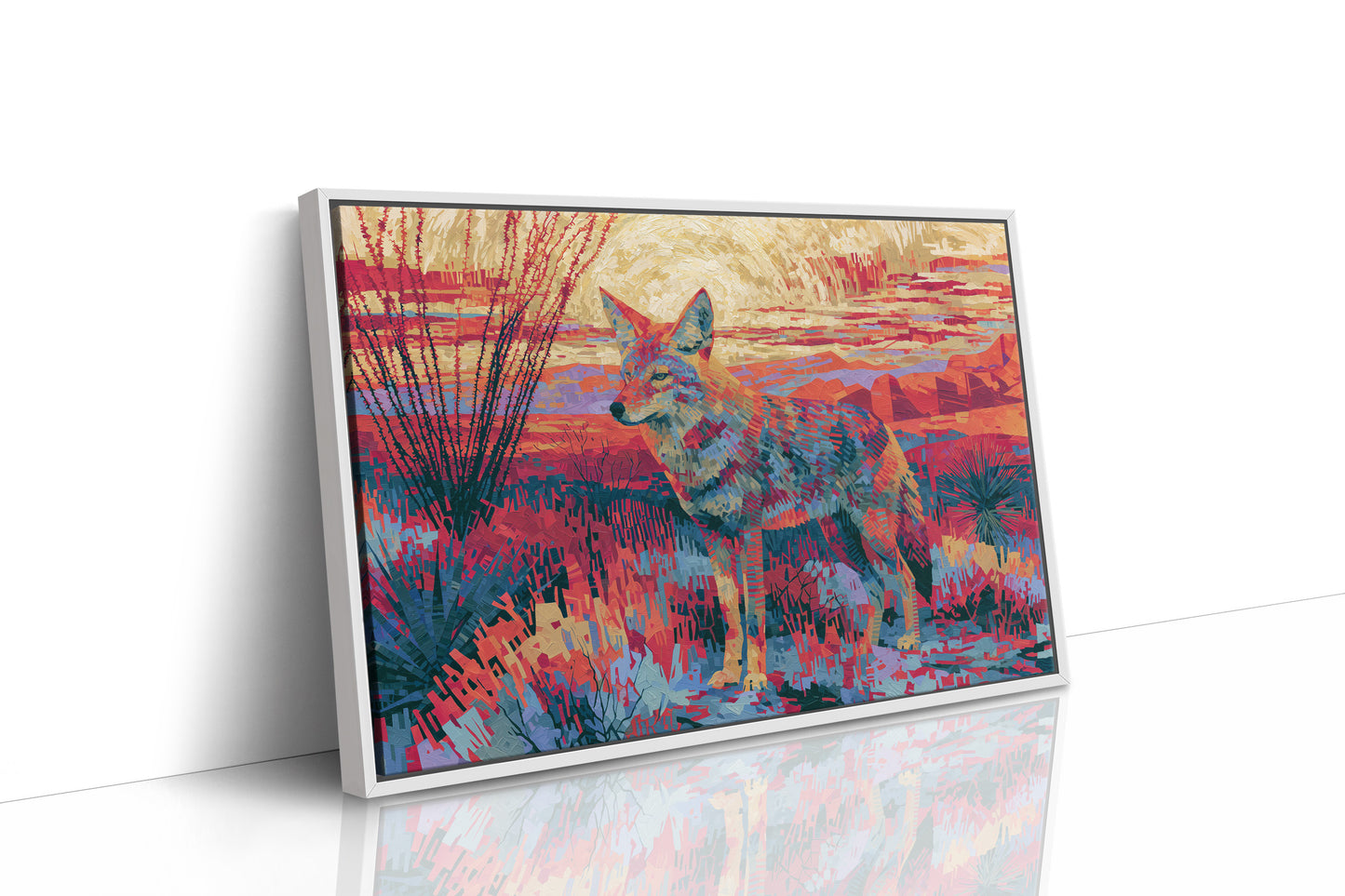 Coyote at Sundown, Fauvist Desert