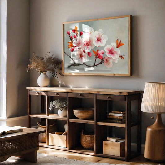 Blossoms Rest In Golden Hour Light