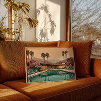 Desert Palms Mirror Modern Serenity
