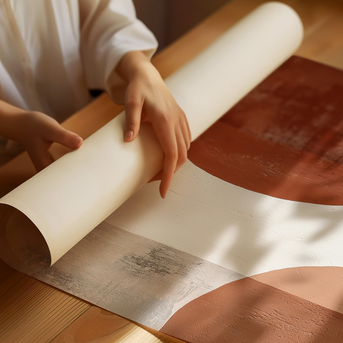 Terracotta Moons Shape Morning Light