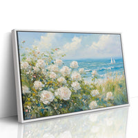Coastal Roses Watch Sailboats Pass