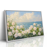 Coastal Roses Watch Distant Sails