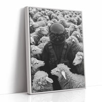 Astronaut Among the Sheep
