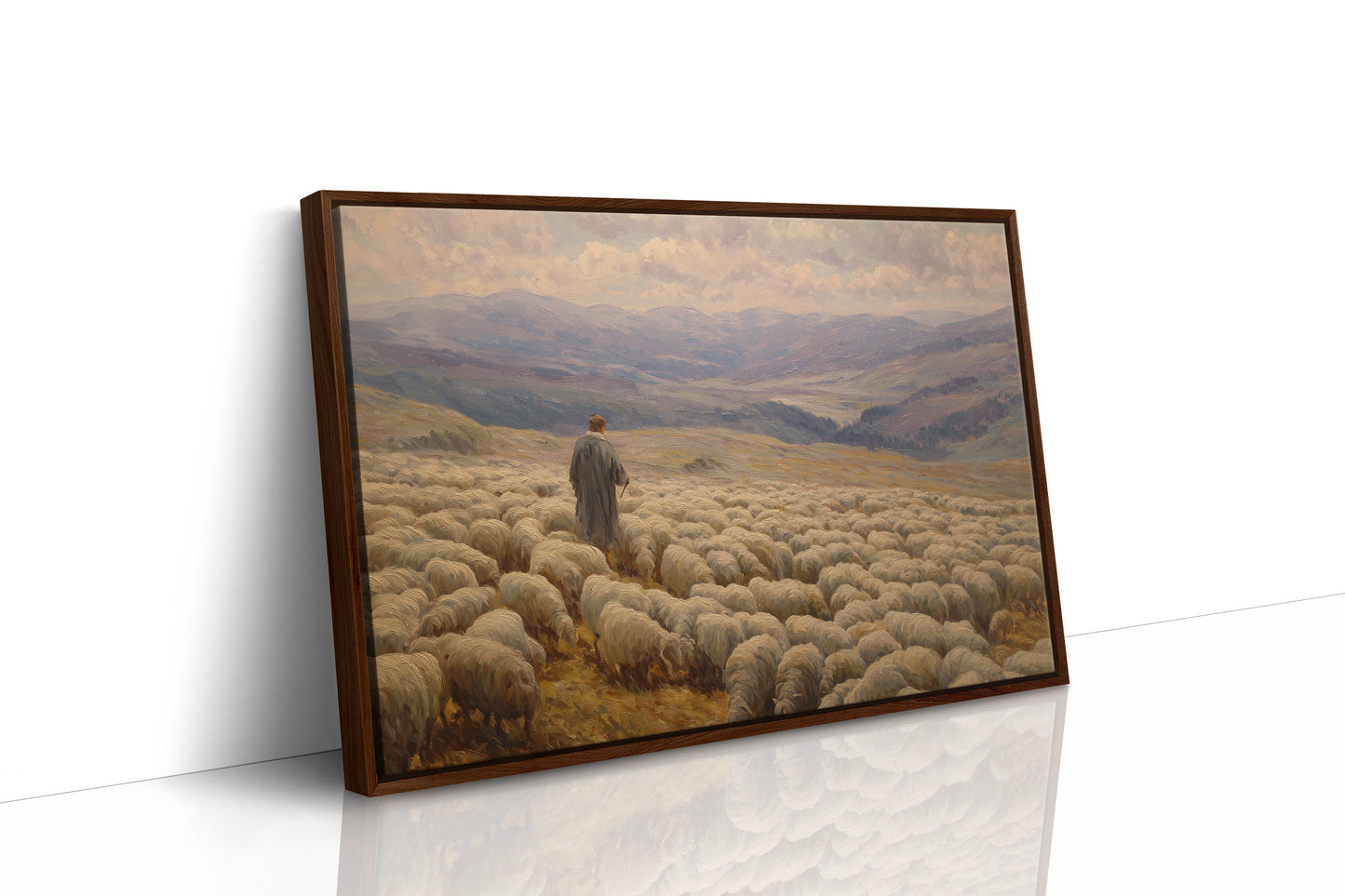 Shepherd's Solitude Among Rolling Hills