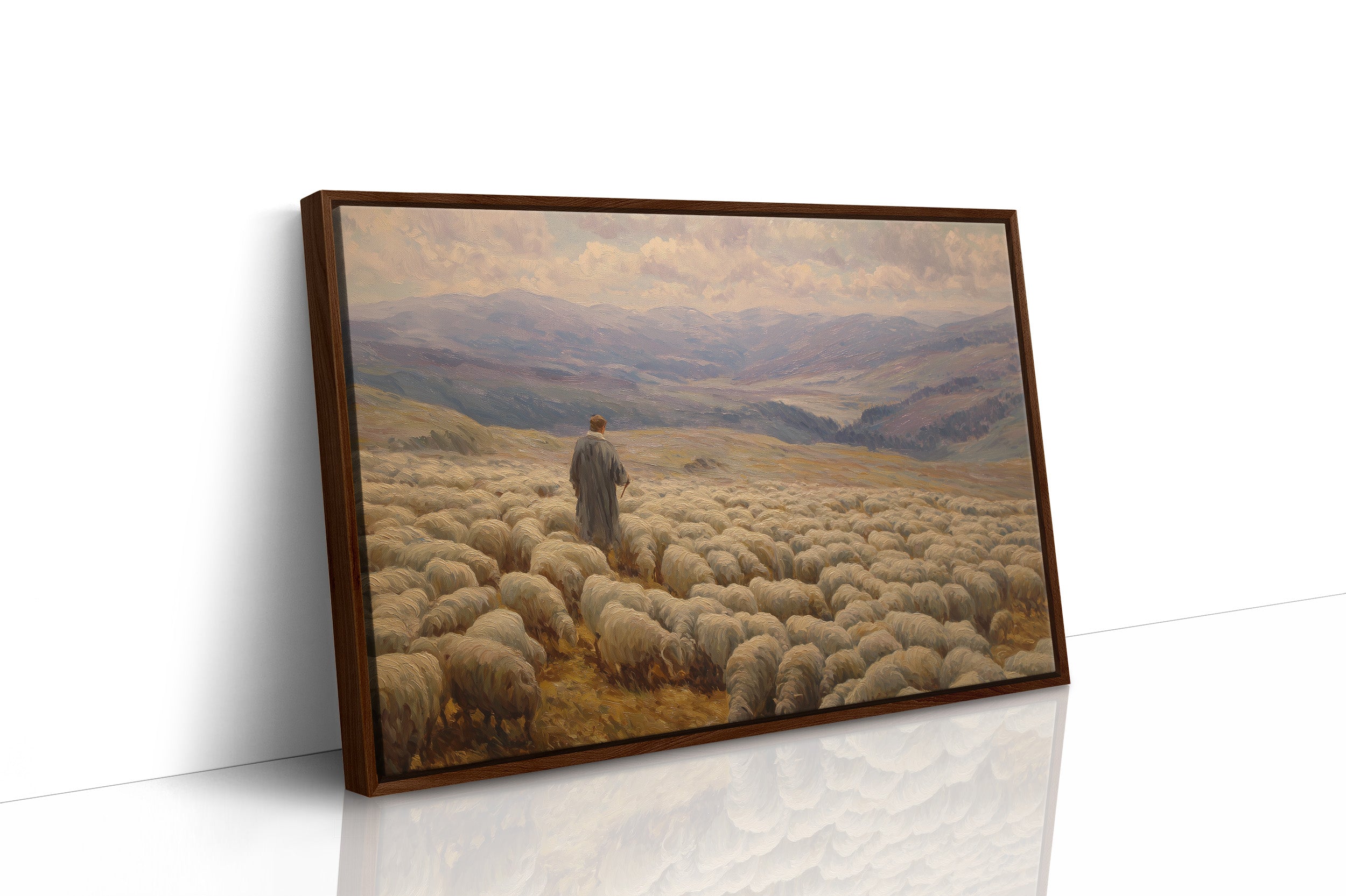 Shepherd's Solitude Among Rolling Hills
