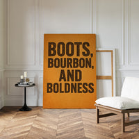 Boots Bourbon and Boldness Wall Art
