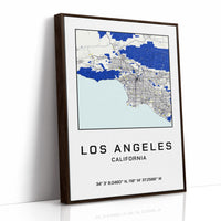 Los Angeles, Mapped in Navy & Gold