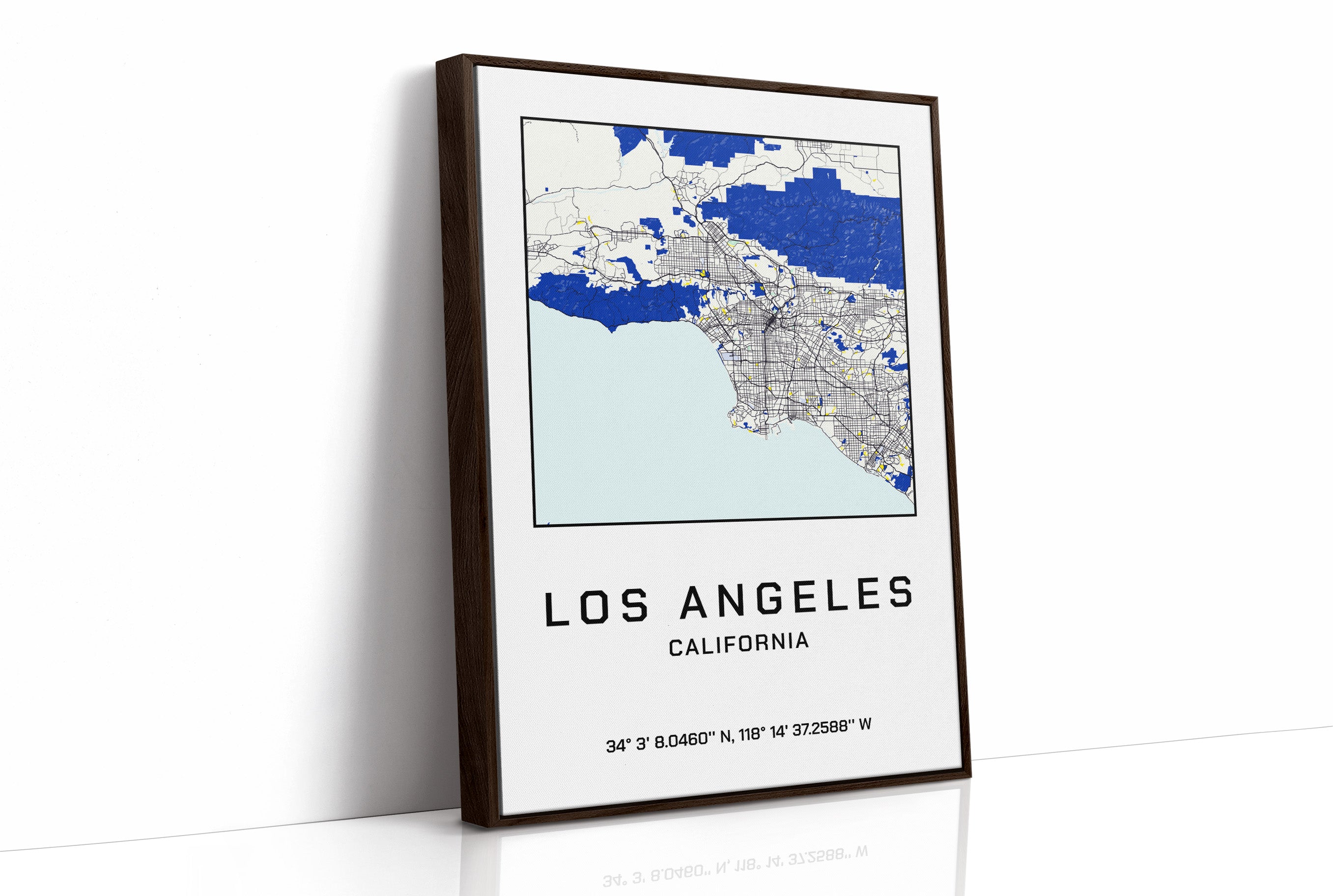 Los Angeles, Mapped in Navy & Gold