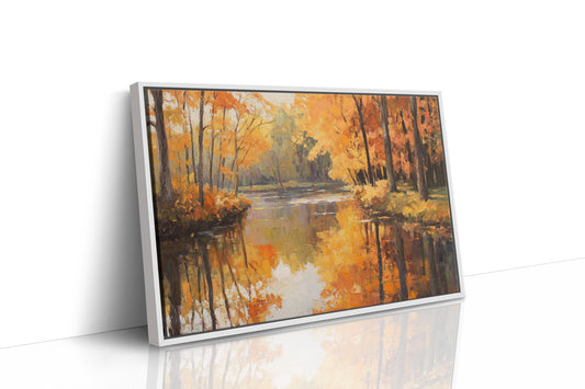 Autumn River Holds Golden Stories