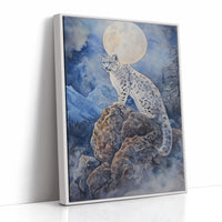 Moonlit Watch of the Snow Leopard