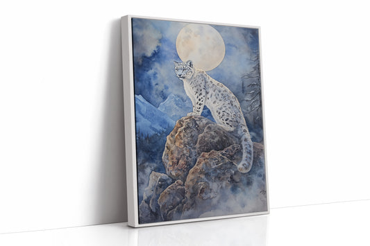 Moonlit Watch of the Snow Leopard