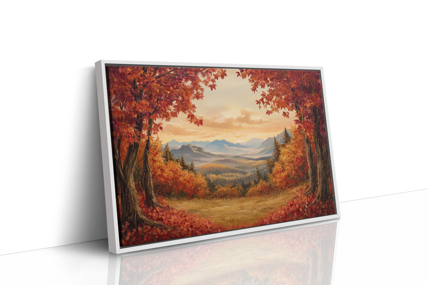 Autumn Maples Frame Mountain Gold